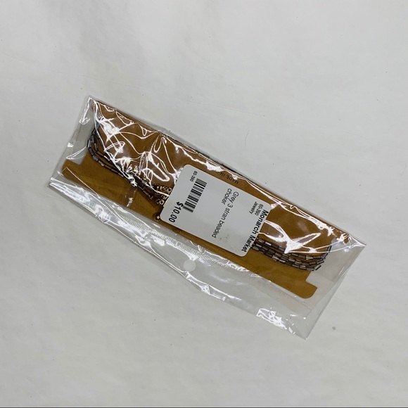 3 String Sliver Beaded Choker Necklace - Picture 7 of 8